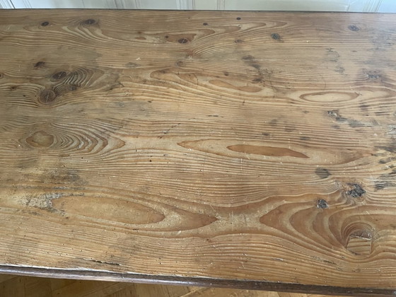 Image 1 of Franse Landelijke Eettafel Tafel 247 Cm. Vintage