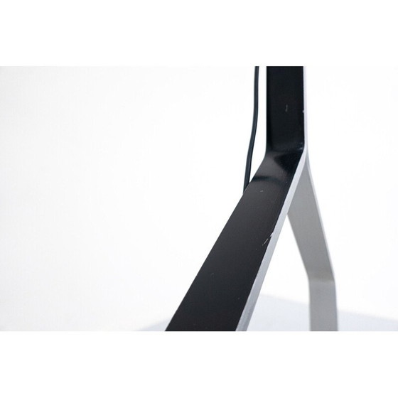 Image 1 of Italiaanse vintage vloerlamp in travertijn, staal en glas, jaren 1970