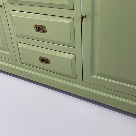 Image 1 of Restyle Groen Massief Hout Dressoir Opgeknapt Ladekast