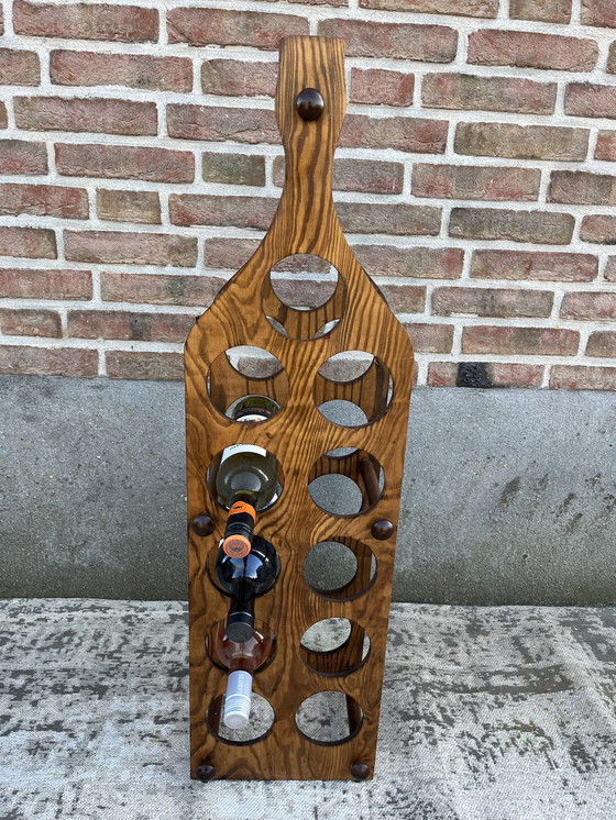 Image 1 of Vintage Wijnrek Voor 11 Flessen 