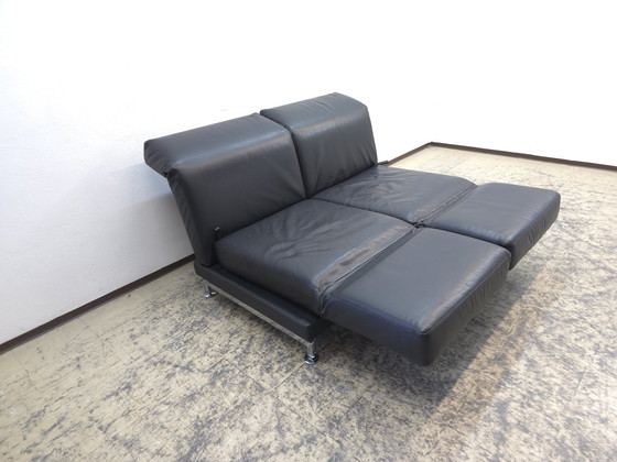 Image 1 of Brühl Moule Sofa Zwart Designer Sofa Leder Bank Functie