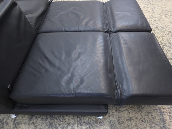 Image 1 of Brühl Moule Sofa Zwart Designer Sofa Leder Bank Functie