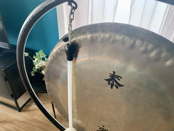 Image 1 of Chinese Gong Including Stand