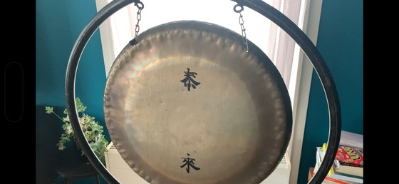 Image 1 of Chinese Gong Including Stand