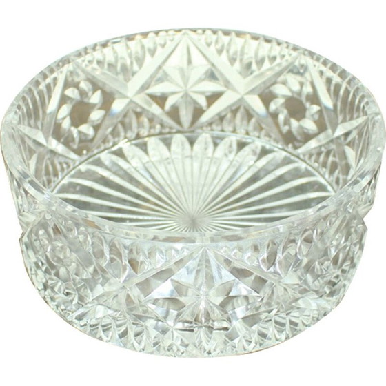 Image 1 of Vintage glazen kom van Bohemia Glass, Tsjecho-Slowakije 1970