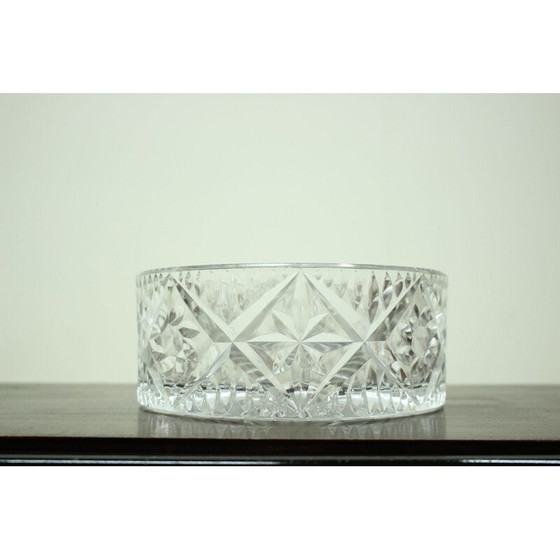 Image 1 of Vintage glazen kom van Bohemia Glass, Tsjecho-Slowakije 1970