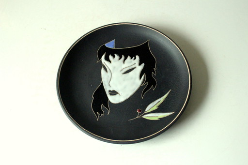 Origineel Ruscha wandbord "Mask" - Handgemaakt - Vintage