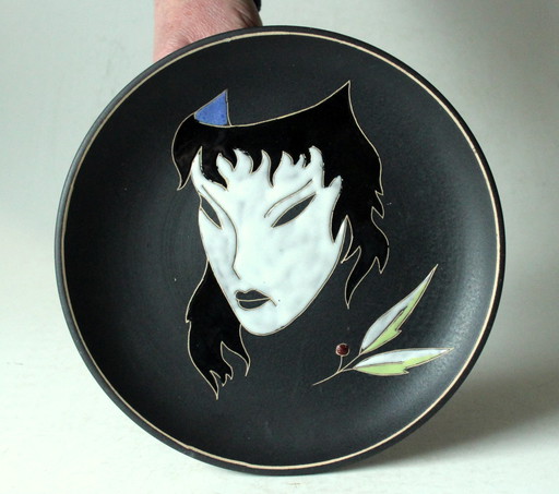 Origineel Ruscha wandbord "Mask" - Handgemaakt - Vintage