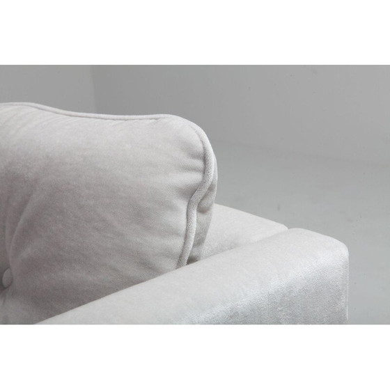 Image 1 of Paar vintage fauteuils in gebroken wit fluweel van Pierre Paulin voor Artifort, Nederland 1962