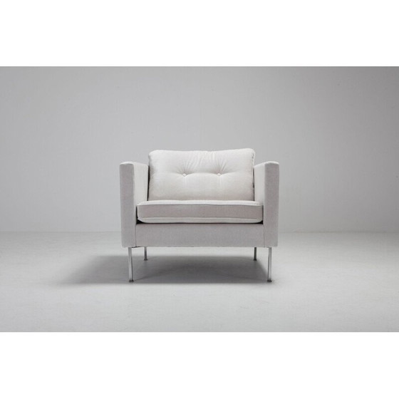 Image 1 of Paar vintage fauteuils in gebroken wit fluweel van Pierre Paulin voor Artifort, Nederland 1962