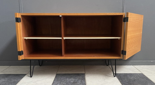Blond houten lage kast 1970S