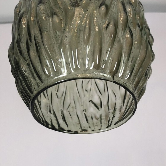 Image 1 of Paar vintage metalen en glazen hangers, Italië 1960