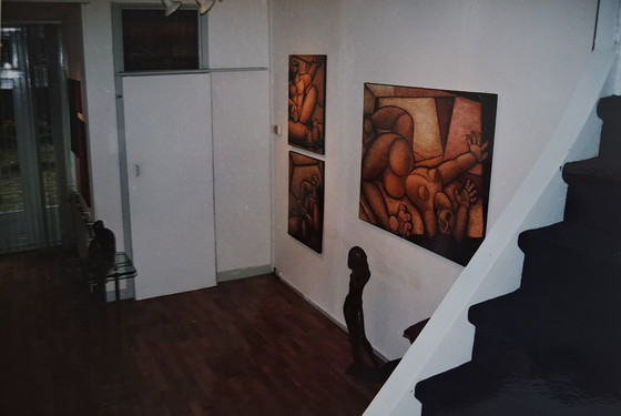 Image 1 of Liggende Naakte Vrouw in Moderne Stijl in Olieverf