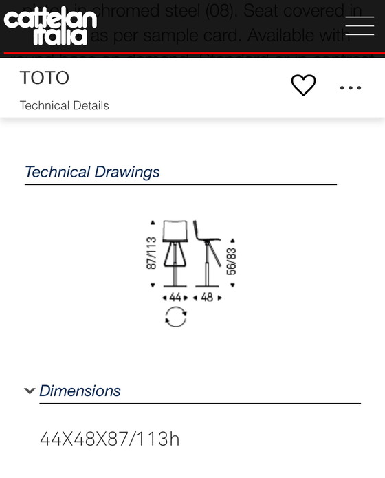 Image 1 of 4x Cattelan Italia Toto stool