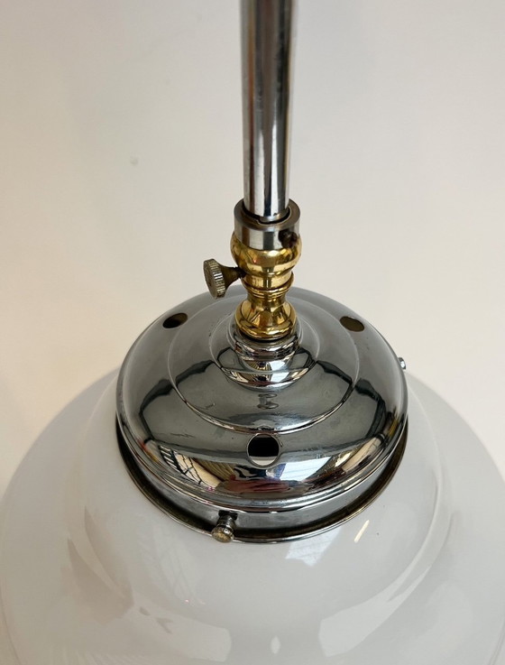Image 1 of Opaalglazen Art Deco Plafondlamp Uit De 1960’S