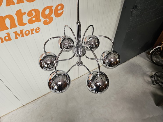 Image 1 of Vintage hanglamp chroom