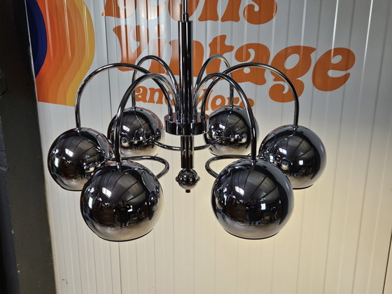 Image 1 of Vintage hanglamp chroom