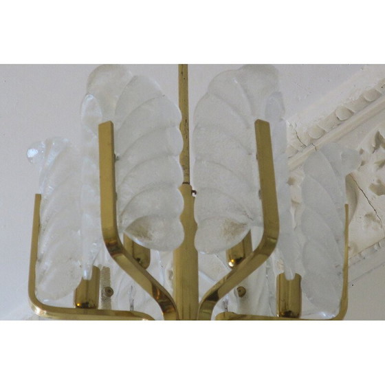 Image 1 of Josef Brumberg Sundern Vintage kroonluchter van messing met 6 acanthusbladeren