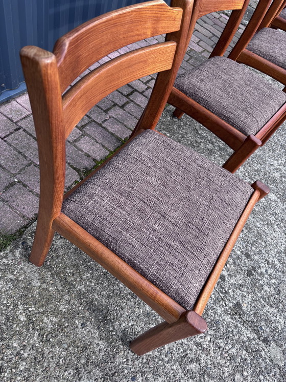 Image 1 of 5 X Vintage Stoel Teak Eetkamerstoelen Dyrlund 