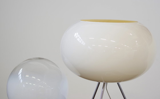 Image 1 of Vintage Rijstpapier en Stalen Lamp van Saskia Hübner, Italië, 2000S