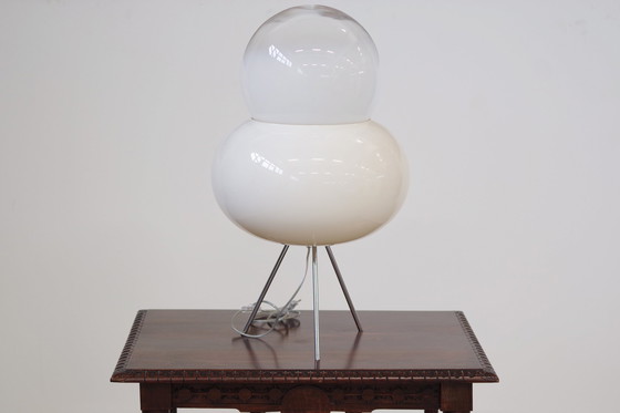 Image 1 of Vintage Rijstpapier en Stalen Lamp van Saskia Hübner, Italië, 2000S