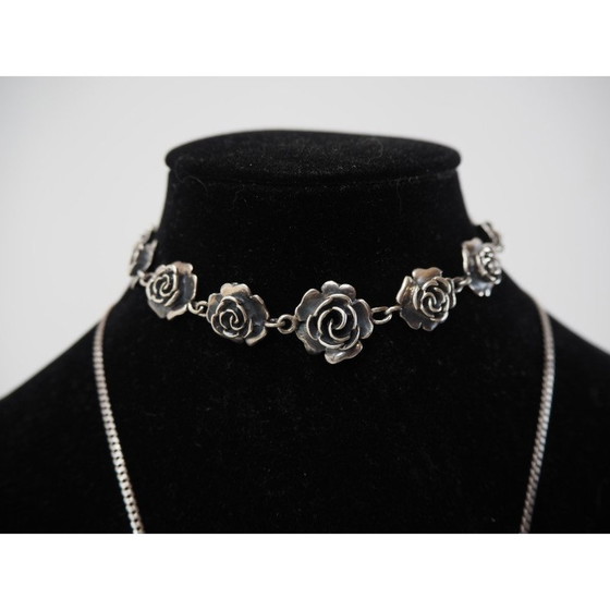 Image 1 of Vintage zilveren armband en ketting, jaren 1920