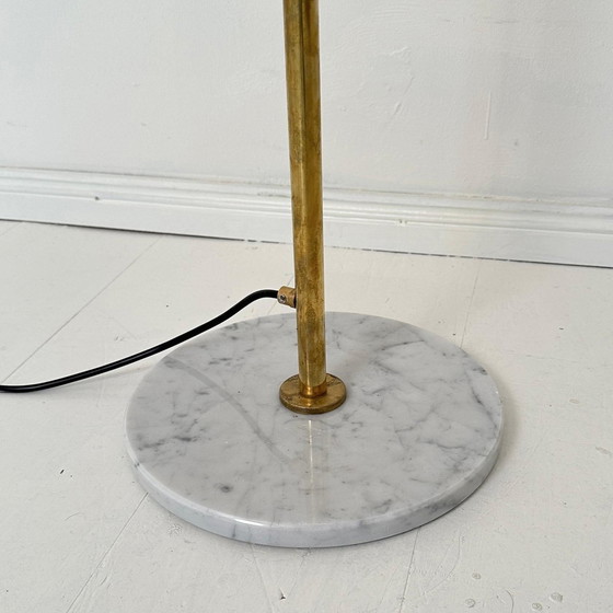 Image 1 of Italiaanse vloerlamp messing opaline glas