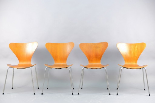 Mid-Century teakhouten eetkamerstoelen van Wilde+Spieth, set van 4