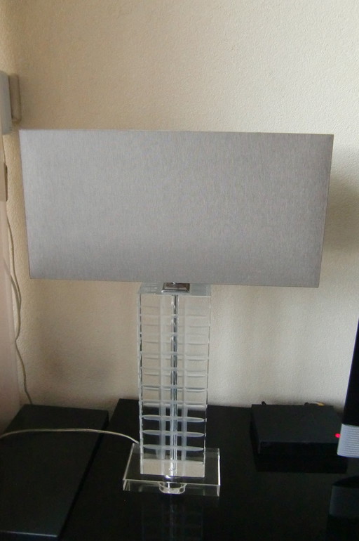 Lamp Met Kristallen Voet.