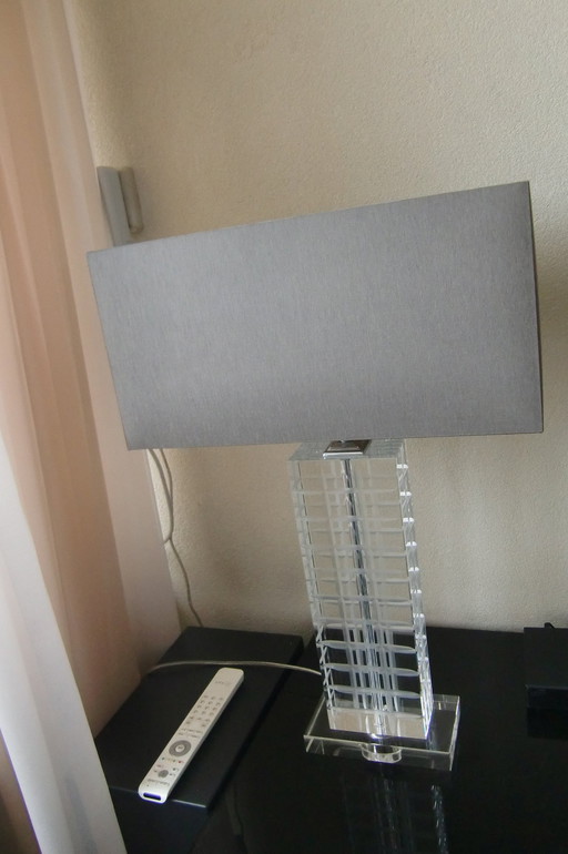 Lamp Met Kristallen Voet.