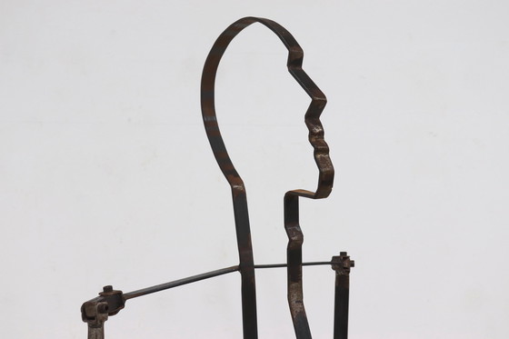 Image 1 of Vintage stalen etalagepop kunstwerk