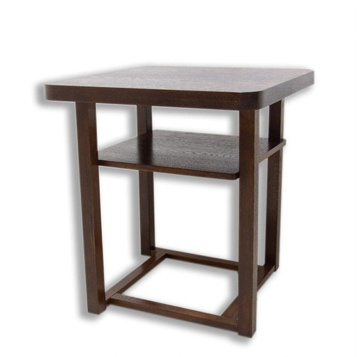 Eikenhouten salontafel, Mid Century, Tsjecho-Slowakije 1950