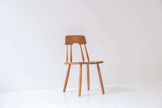 Image 1 of Set van 6 eetkamerstoelen van Carl-Gustav Boulogner voor AB Bröderna Wigells Stolfabrik, Zweden, jaren 60.