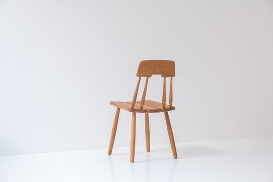 Image 1 of Set van 6 eetkamerstoelen van Carl-Gustav Boulogner voor AB Bröderna Wigells Stolfabrik, Zweden, jaren 60.