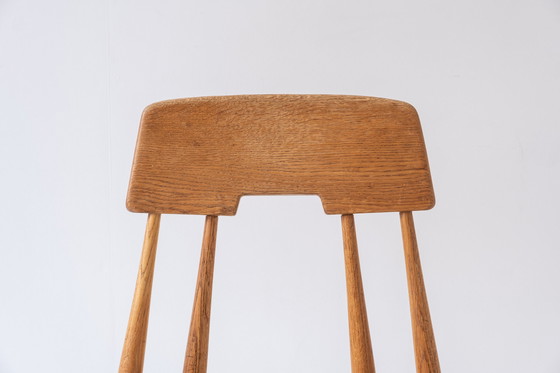 Image 1 of Set van 6 eetkamerstoelen van Carl-Gustav Boulogner voor AB Bröderna Wigells Stolfabrik, Zweden, jaren 60.