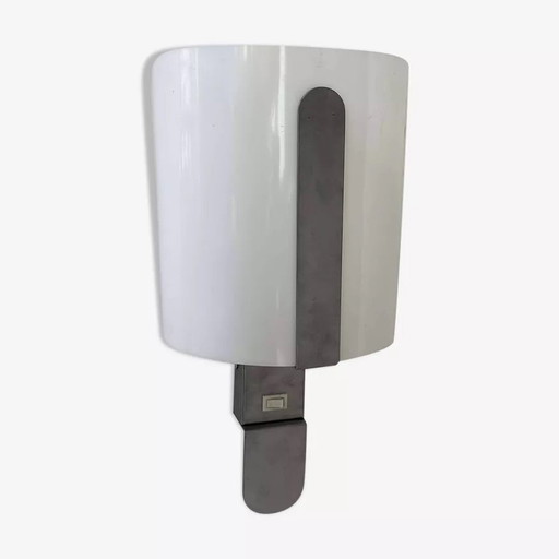 Arlus wandlamp in plexiglas en geborsteld metaal, Frankrijk 1970