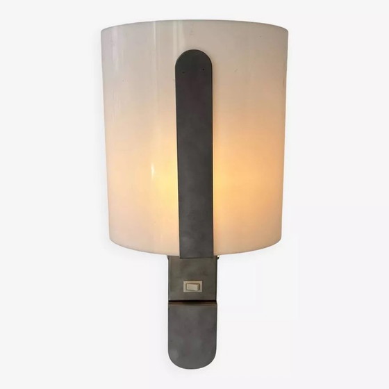 Image 1 of Arlus wandlamp in plexiglas en geborsteld metaal, Frankrijk 1970
