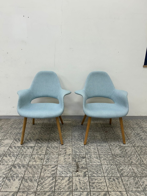 Image 1 of Vitra | Eames & Saarinen | Organic Chair | Lichtblauw