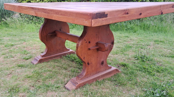 Image 1 of Mexicaanse Eettafel 160X100Cm Houten Kloostertafel Tafel 4 Personen Persoons