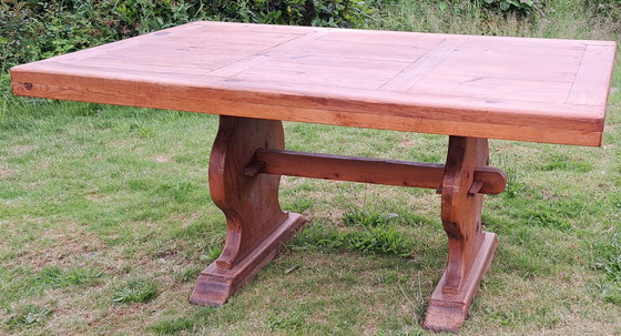 Image 1 of Mexicaanse Eettafel 160X100Cm Houten Kloostertafel Tafel 4 Personen Persoons