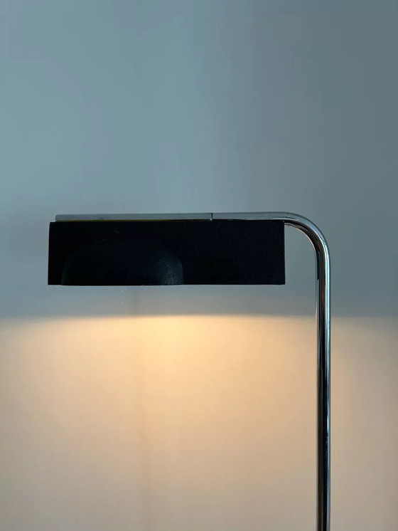 Image 1 of Verstelbare vintage vloerlamp, chroom en zwart, Gismondi voor Artemide, Italië 1980
