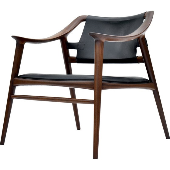 Image 1 of Vintage massief teakhouten fauteuil van Adolf Relling en Rolf Rastad voor Gustav Bahus, Noorwegen 1954
