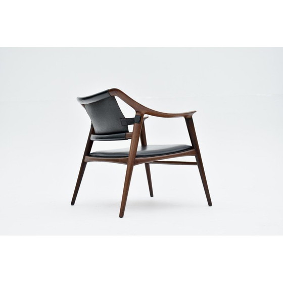 Image 1 of Vintage massief teakhouten fauteuil van Adolf Relling en Rolf Rastad voor Gustav Bahus, Noorwegen 1954