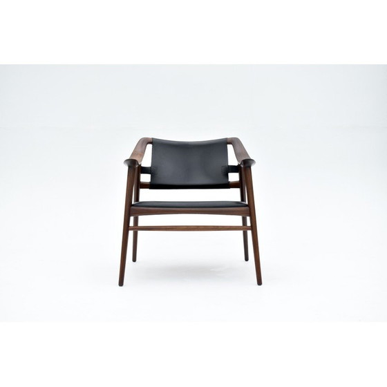 Image 1 of Vintage massief teakhouten fauteuil van Adolf Relling en Rolf Rastad voor Gustav Bahus, Noorwegen 1954