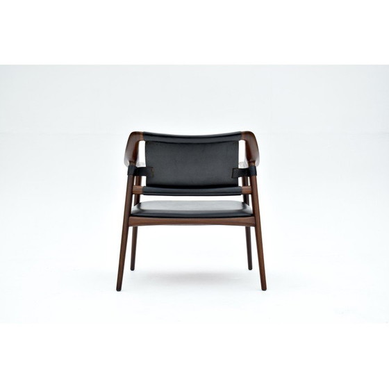 Image 1 of Vintage massief teakhouten fauteuil van Adolf Relling en Rolf Rastad voor Gustav Bahus, Noorwegen 1954