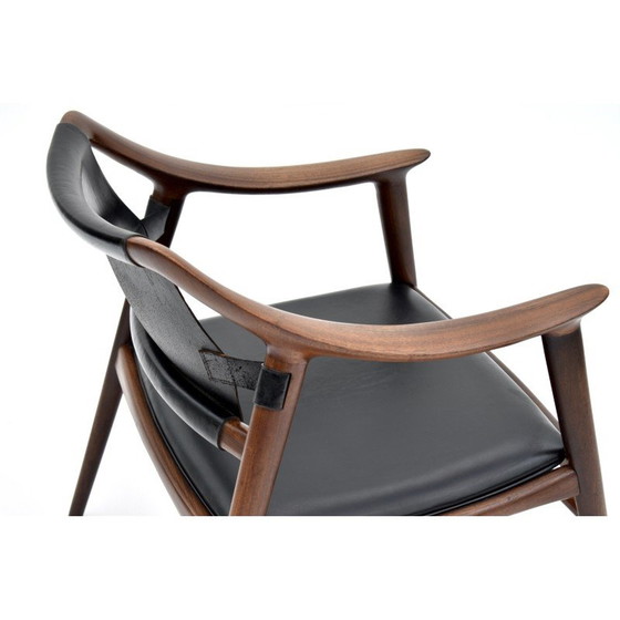 Image 1 of Vintage massief teakhouten fauteuil van Adolf Relling en Rolf Rastad voor Gustav Bahus, Noorwegen 1954