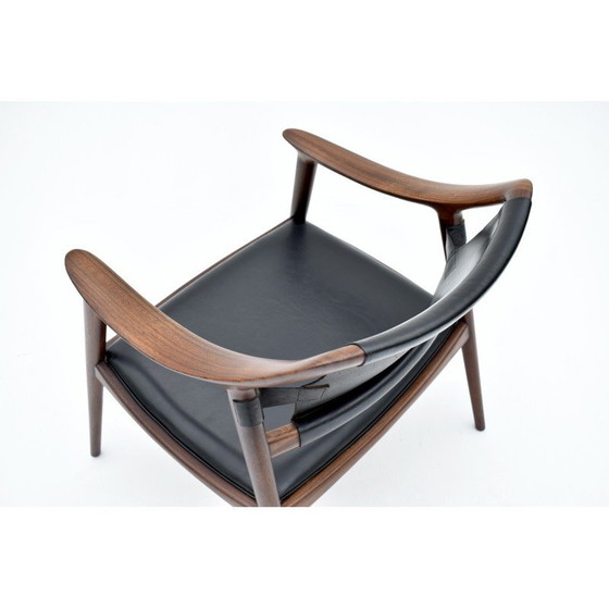 Image 1 of Vintage massief teakhouten fauteuil van Adolf Relling en Rolf Rastad voor Gustav Bahus, Noorwegen 1954