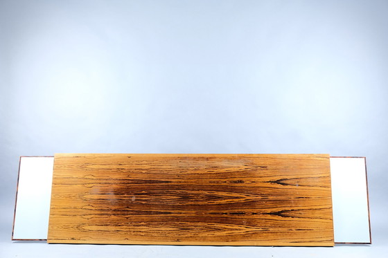 Image 1 of Duitse vintage salontafel met uitschuifbare witte keramische bladen