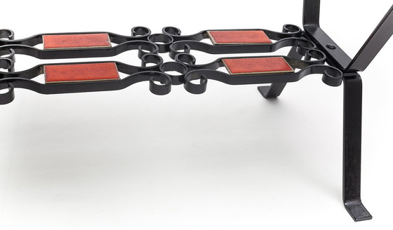 Image 1 of Set van twee smeedijzeren salontafels