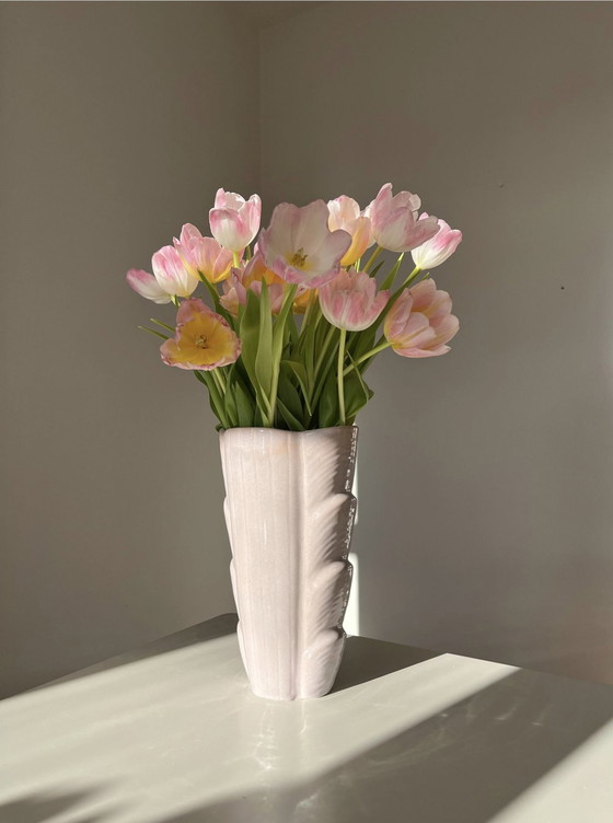 Image 1 of Gunnar Nylund Rörstrand Zweden Vaas, Groot, Geglazuurd Keramiek, Rosé, 60Th, Scandinavische Vintage